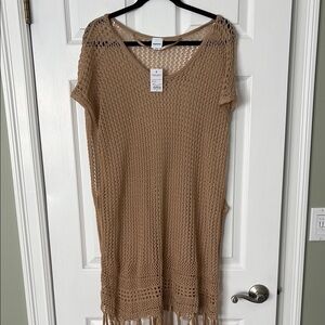 Sonoma Tan Crochet Knit Top